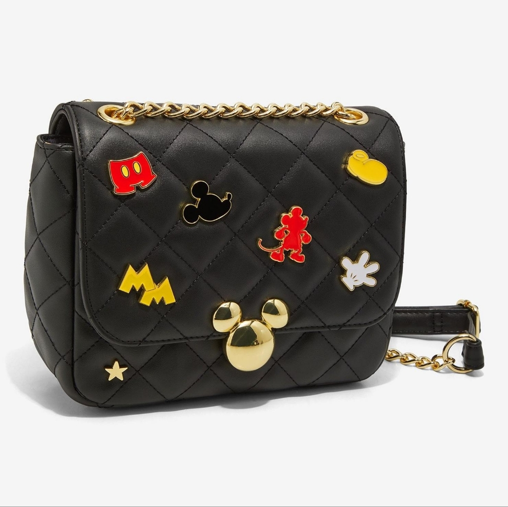 Loungefly Disney Mickey Mouse Icon Quilted Crossbody Bag Exclusive